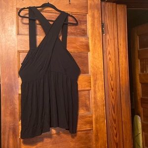 Halter black tank top